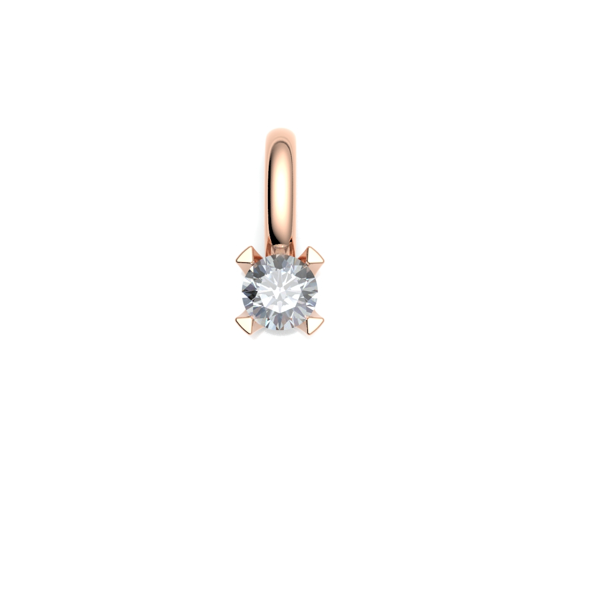 212798-4034-001 | Anhänger Ingelheim 212798 375 Rotgold Brillant 0,150 ct H-SI ∅ 3.4mm100% Made in Germany  